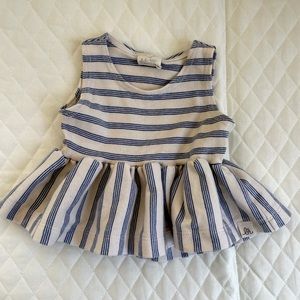 Lulu + Roo Striped Peplum Baby Top